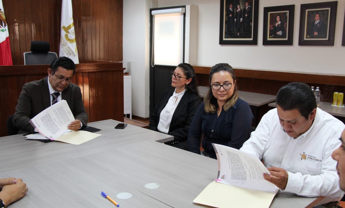Signan convenio de colaboración TJA y Sesaet