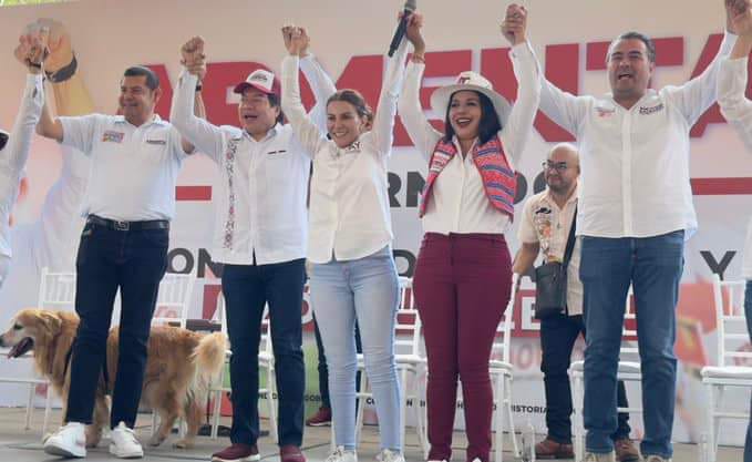 Por: Cortesía Lula Pineda Respaldan líderes de Morena candidatura de Tonantzin Fernández en San Pedro Cholula