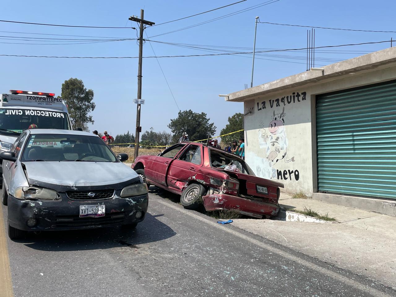 Por: Cortesía Accidente automovilístico deja al menos 7 lesionados, en Tzompantepec
