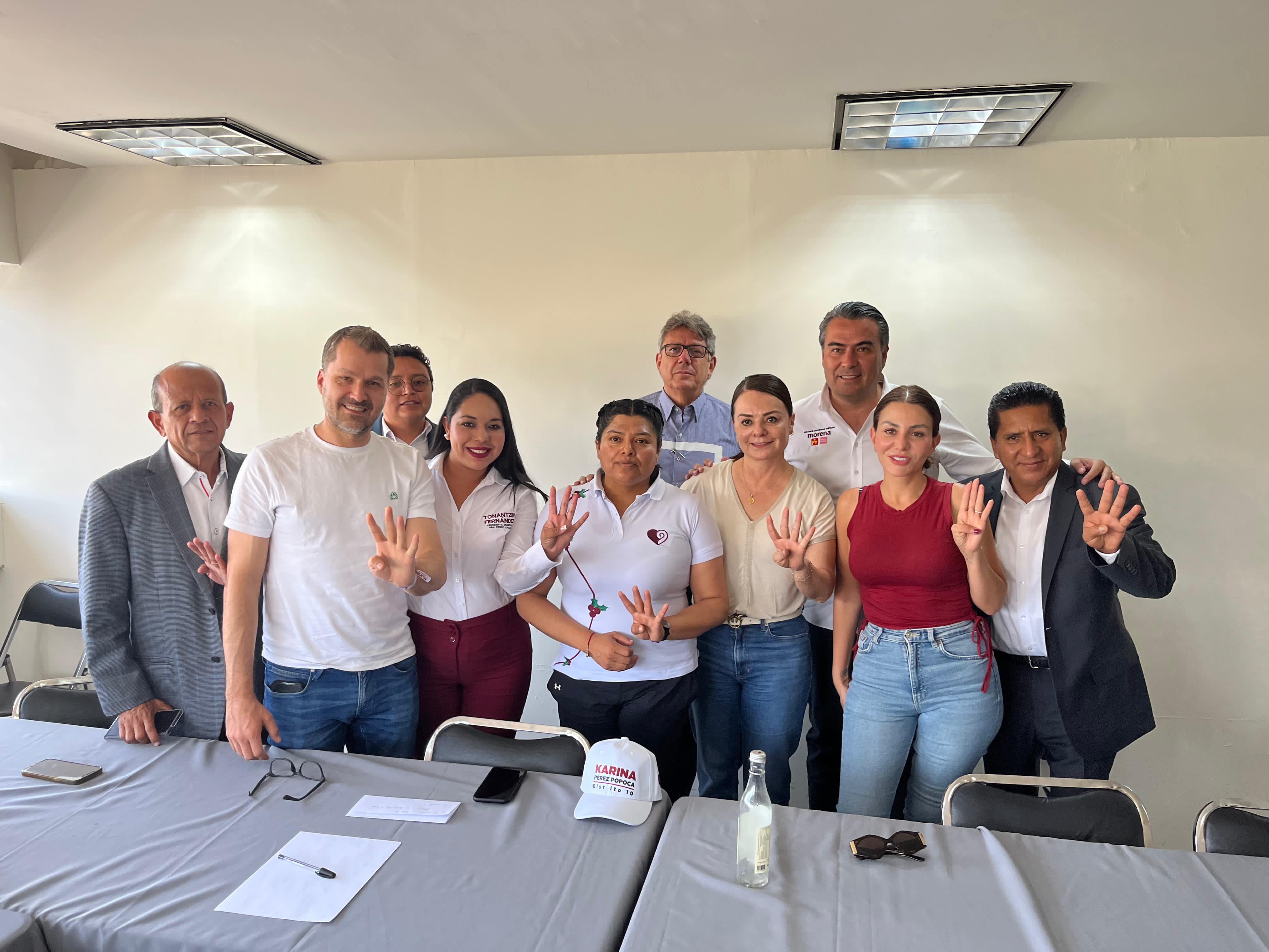 Por: Cortesía Lula Pineda Encuentro de Víctor Galeazzi con candidatos busca consolidar la Cuarta Transformación en San Andrés y San Pedro Cholula