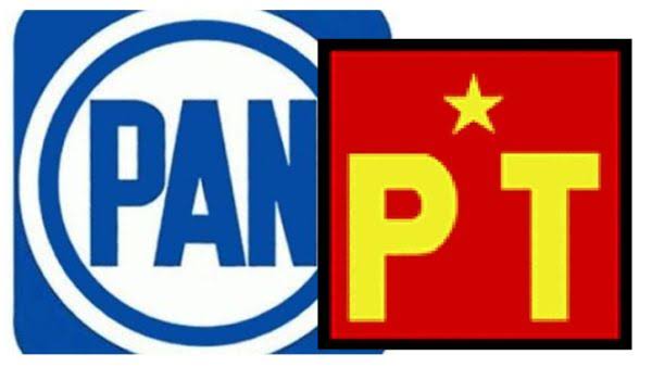 Por: Cortesía Por una barda se lían a golpes militantes del PRI, PAN y PT