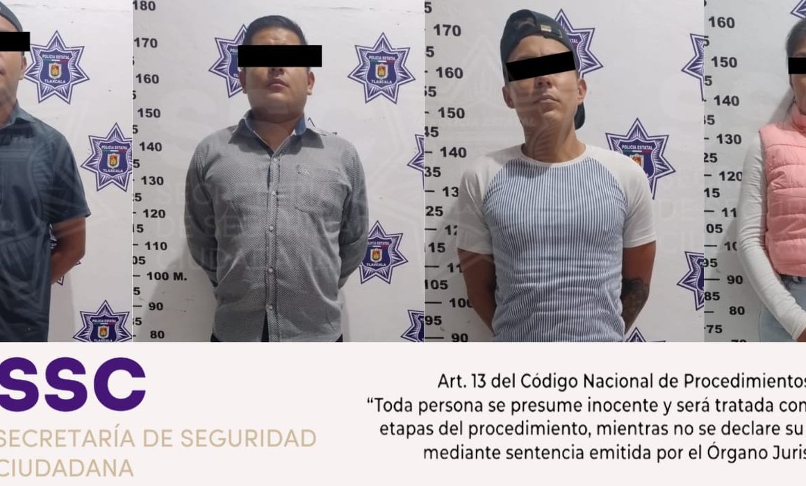 Por cohecho, asegura SSC a 4 personas en Apizaco