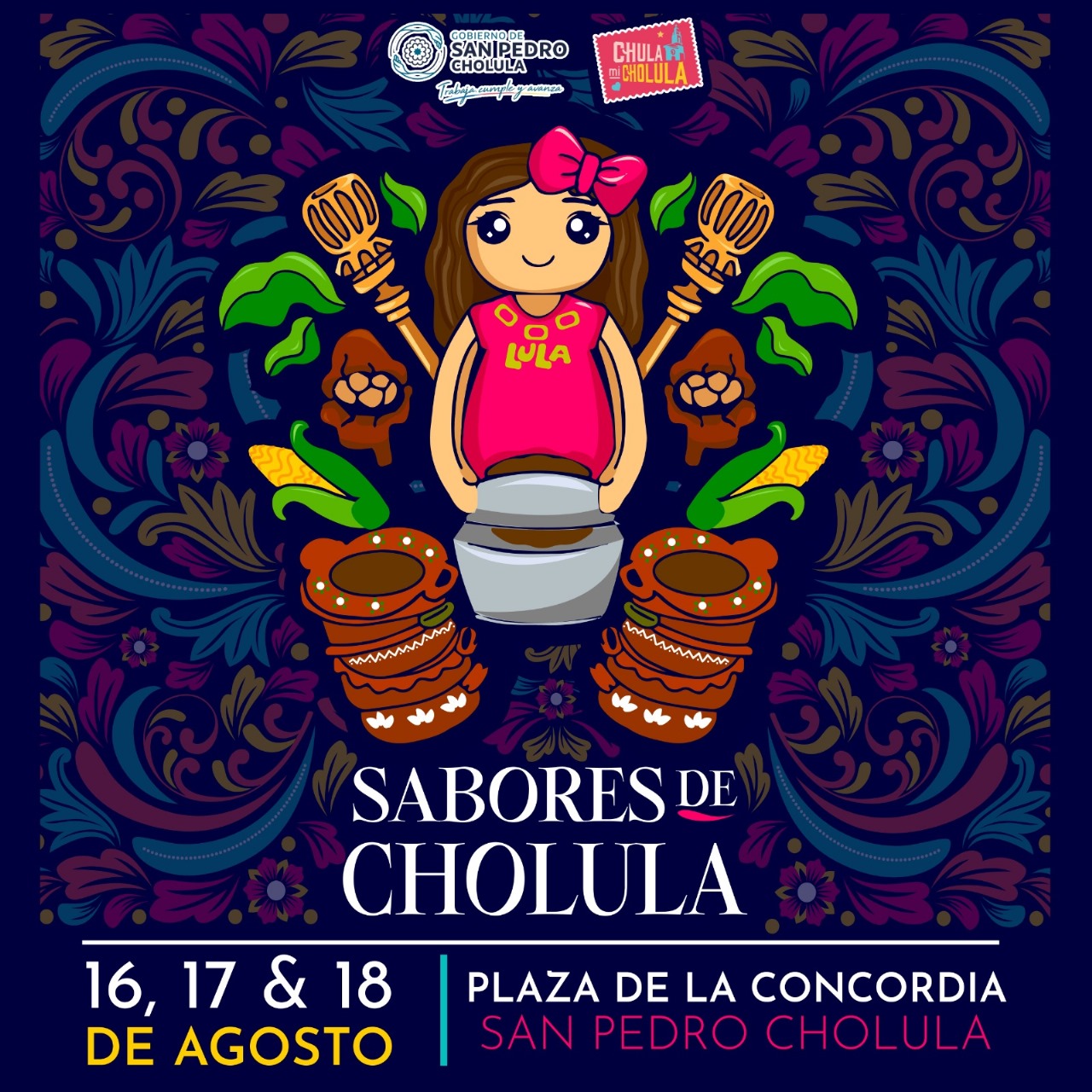 Comunicado oficial San Pedro Cholula se prepara para la primera feria gastronómica "Sabores de Cholula"