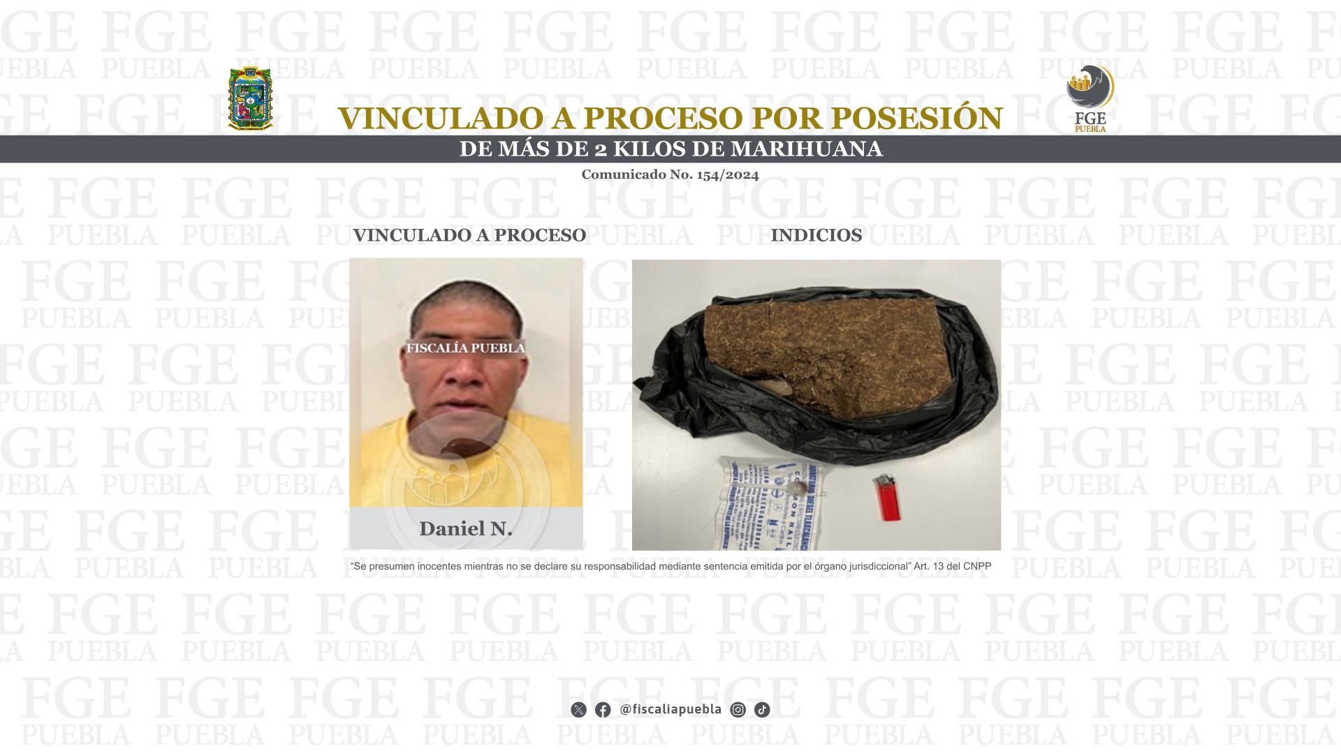 Por: Cortesía detenido marihuana