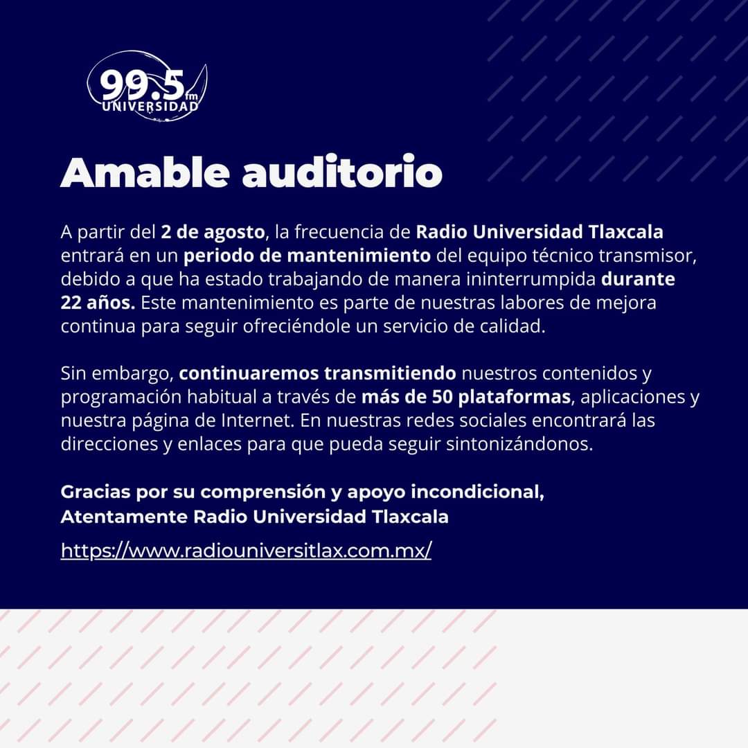 Sale del aire Radio Universidad, transmitirá contenidos por internet