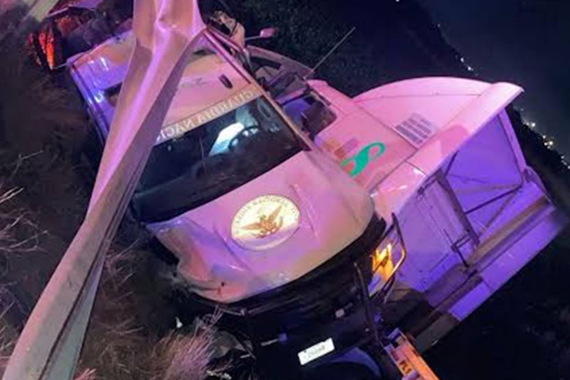 Foto: Cortesía Trágico accidente en la Autopista Benito Juárez: dos guardias nacionales muertos