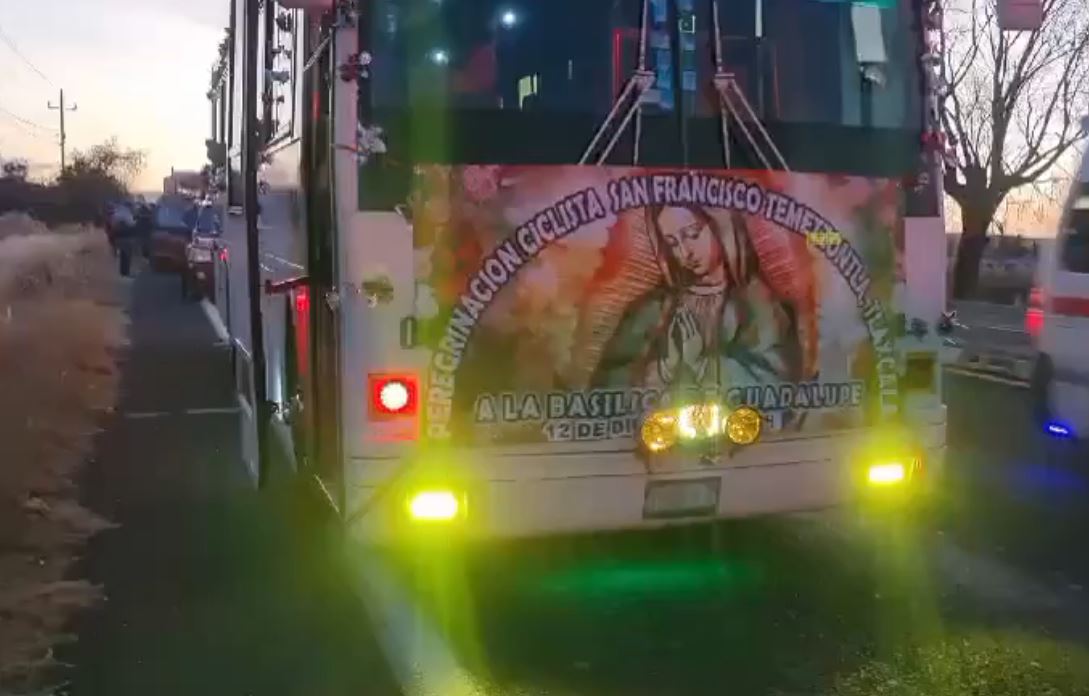 Foto: Cortesía Atropello en la Tlaxcala-Texmelucan: camión embiste a peregrinos ciclistas