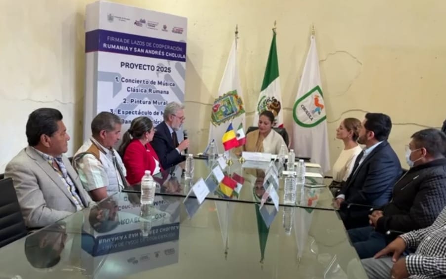 Por: Cortesía Lula Pineda San Andrés Cholula firma acuerdo con Rumanía para fortalecer la cooperación cultural