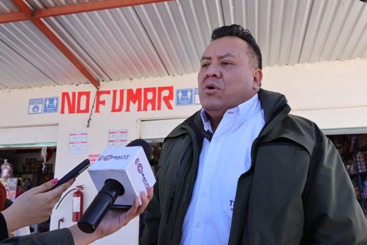 Por: Cortesía Refuerzan seguridad en mercados de pirotecnia de Tlaxcala para fiestas decembrinas