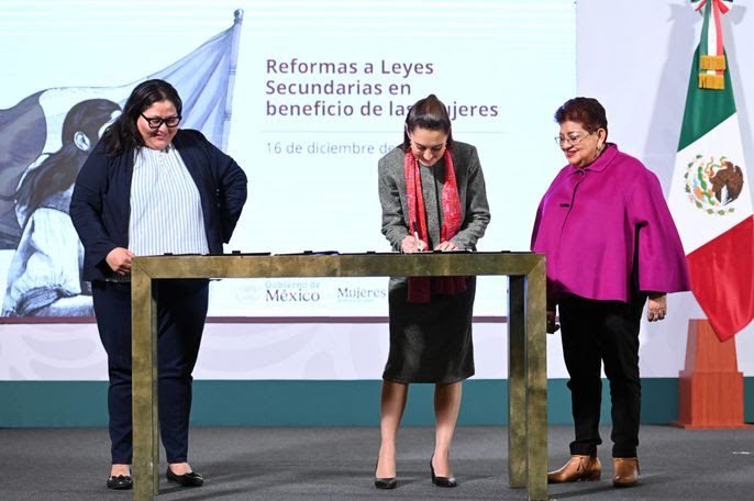 Foto: Cortesía Claudia Sheinbaum firma reformas para igualdad y protección de mujeres