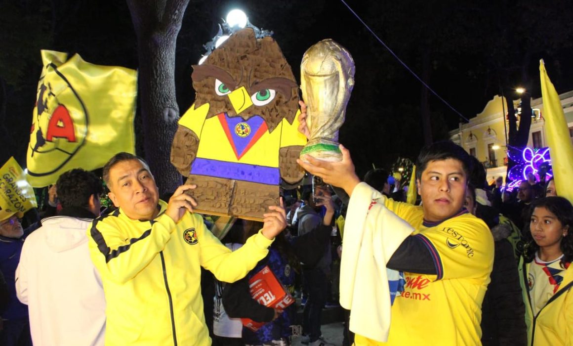 Por: Cortesía ¡Euforia Azulcrema! Aficionados del América celebran el tricampeonato en Tlaxcala