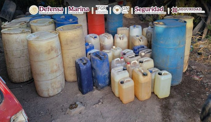 Foto: Cortesía Cateos en Hidalgo: Aseguran combustible, drogas y armas; 5 detenidos