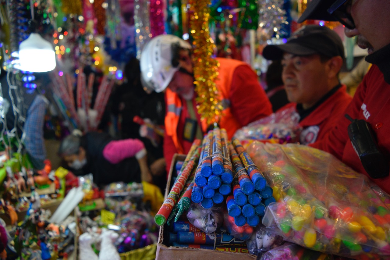 Comunicado oficial Gobierno de San Pedro Cholula decomisa 80 kilogramos de artículos pirotécnicos