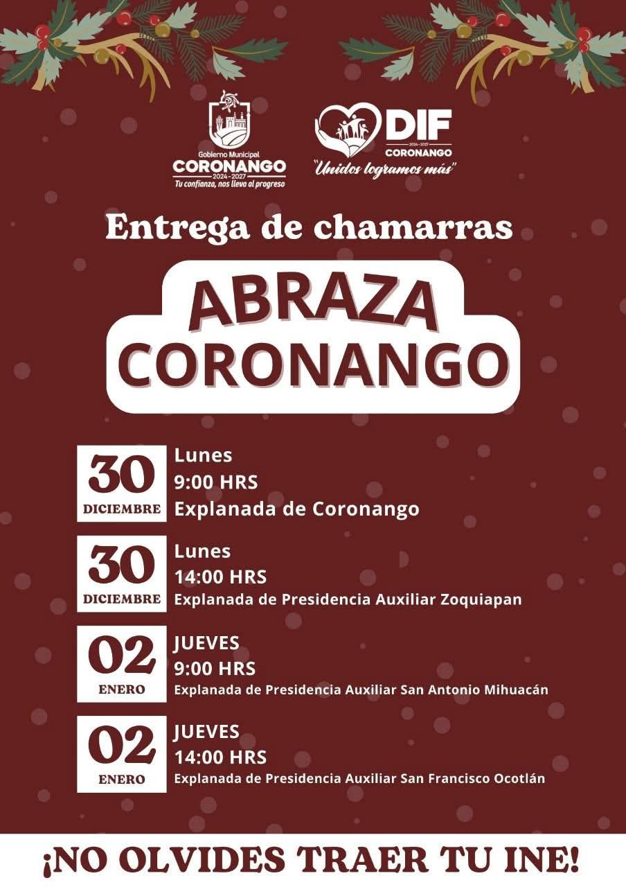 Comunicado oficial Todo listo para iniciar la entrega del programa Abraza Coronango