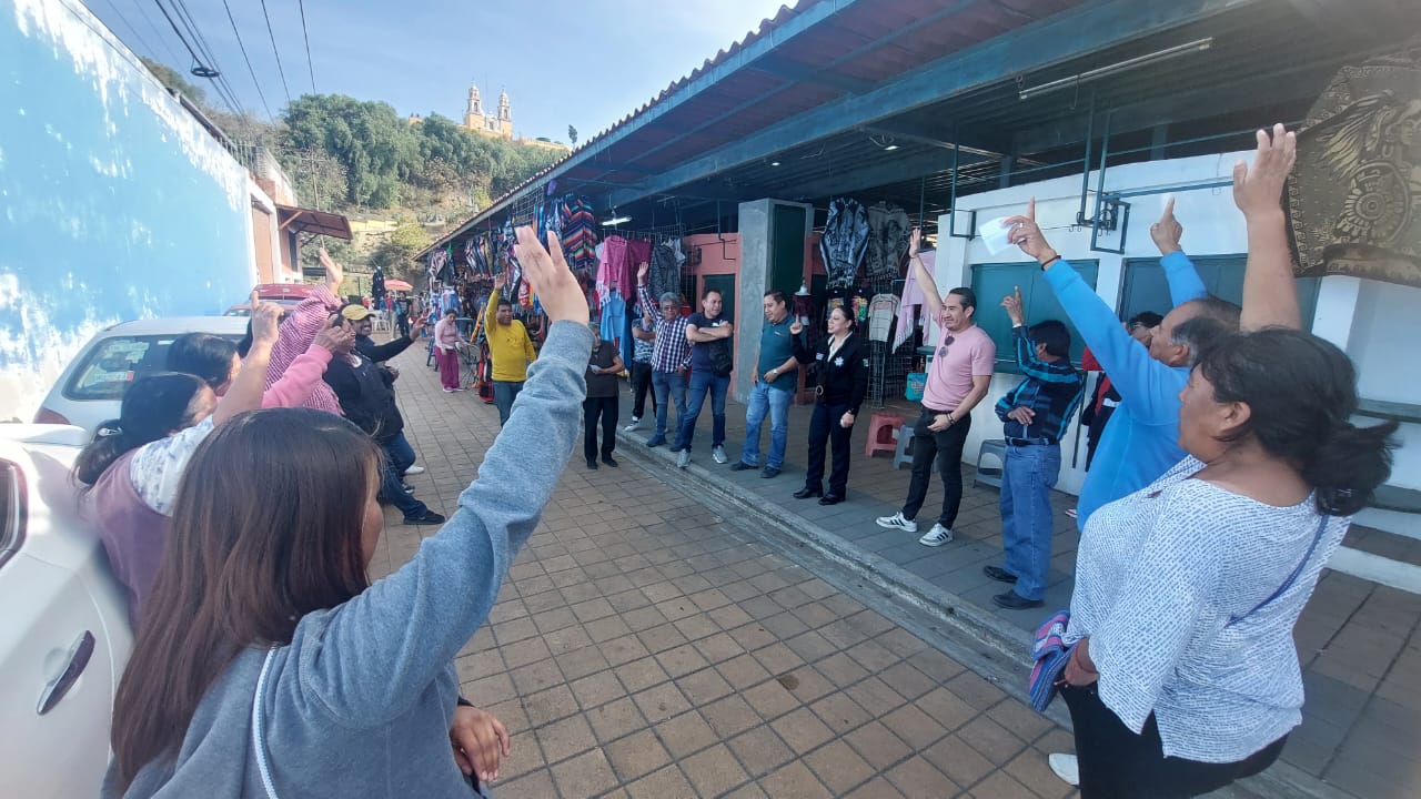 Comunicado oficial Prevención del Delito de San Pedro Cholula fortalece vinculación con comerciantes