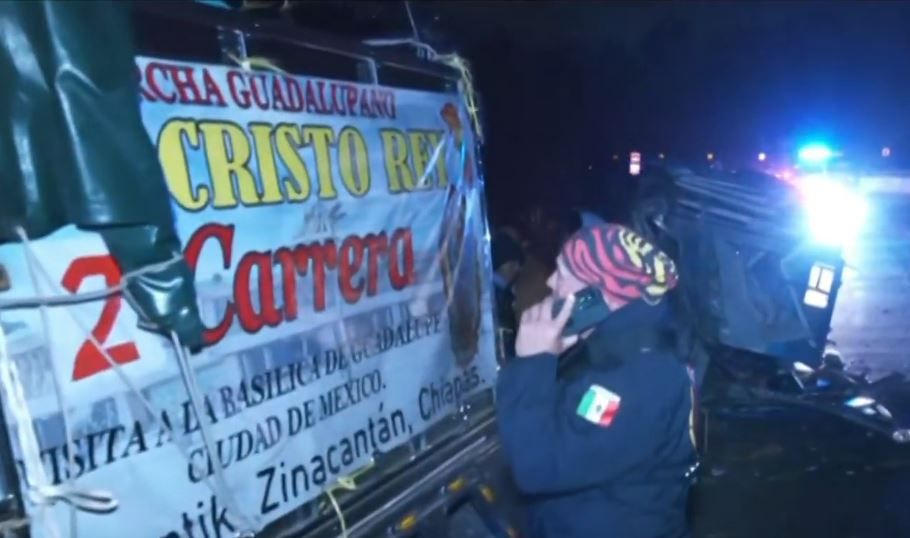 Foto: Cortesía Accidente en México-Puebla: 10 peregrinos heridos tras choque