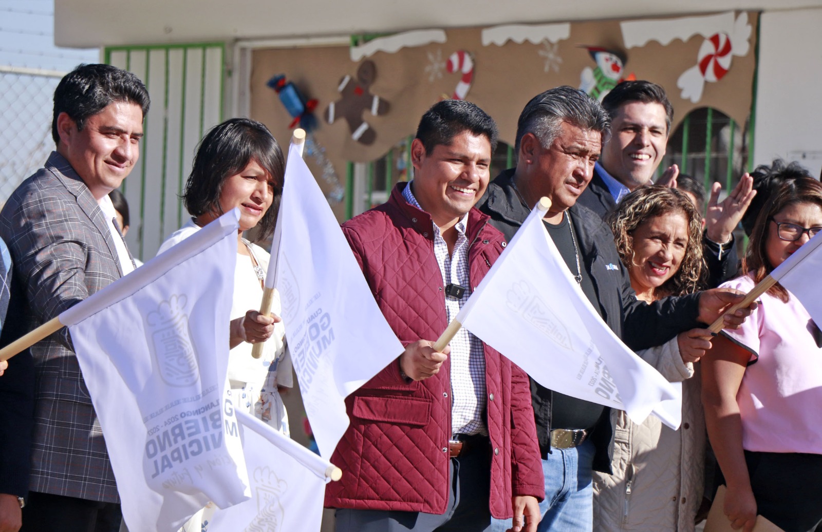 Comunicado oficial Arranca Omar Muñoz obra de techado en preescolar Aquiles Serdán