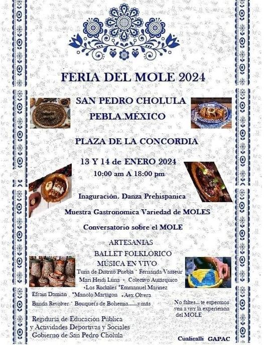 Feria del Mole 2024 en San Pedro Cholula: Deléitate con sabores y tradiciones