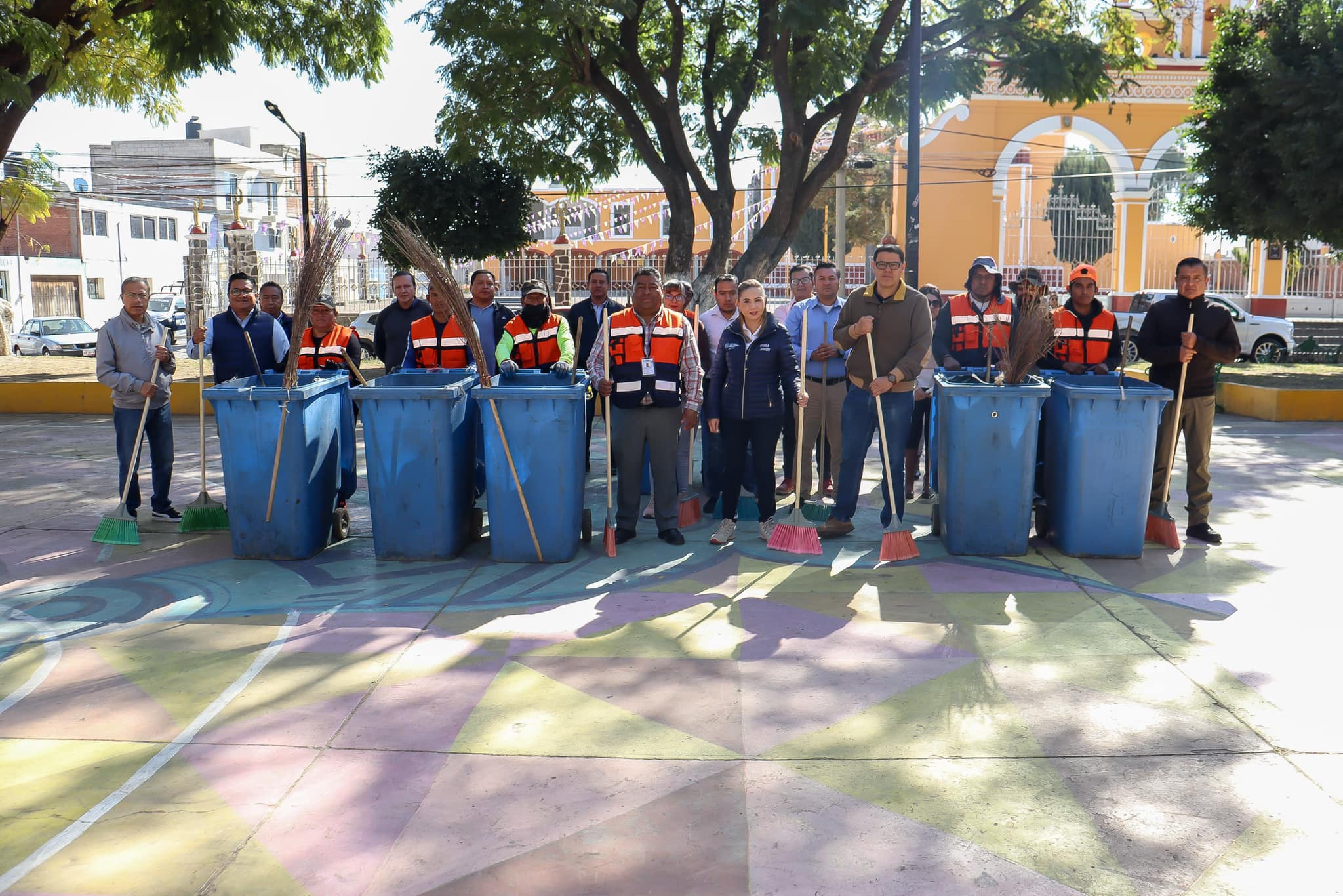 Por: Cortesía Lula Pineda Santiago Mizquitla, el primero de la jornada "Barremos #ChulaMiCholula"