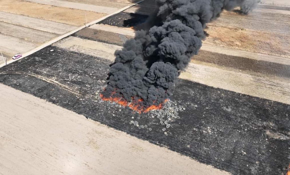 Se incendian terrenos de labor en límites de Papalotla y Xicohtzinco