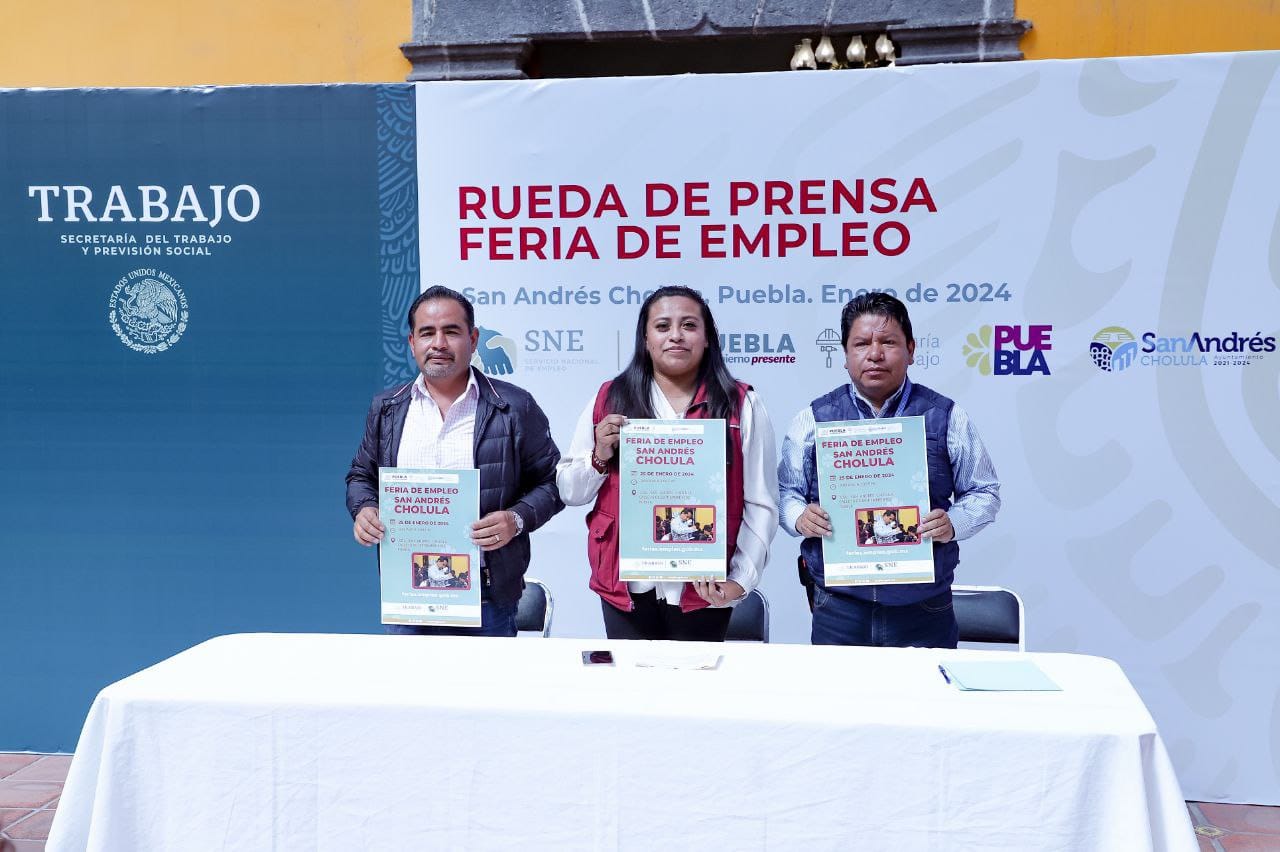 Primera Feria del Empleo 2024 en San Andrés Cholula: Más de 1,850 oportunidades laborales para la comunidad