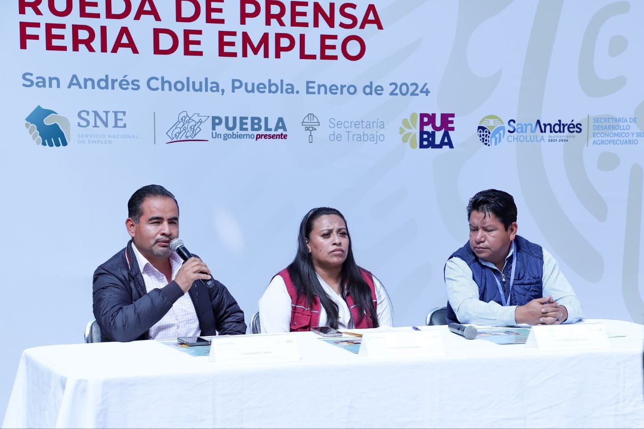 Presenta ayuntamiento de San Andrés Cholula primera Feria del Empleo de 2024 en el municipio