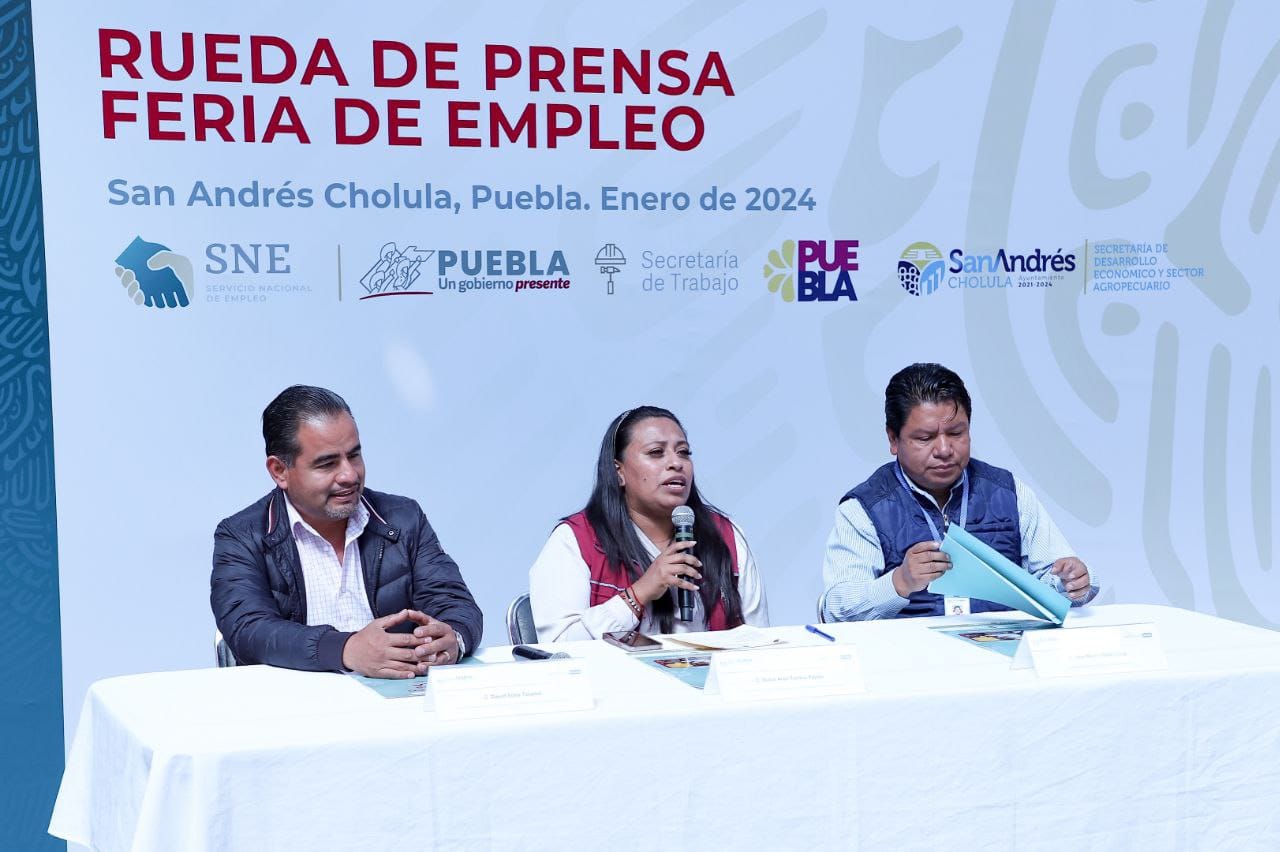 Presenta ayuntamiento de San Andrés Cholula primera Feria del Empleo de 2024 en el municipio
