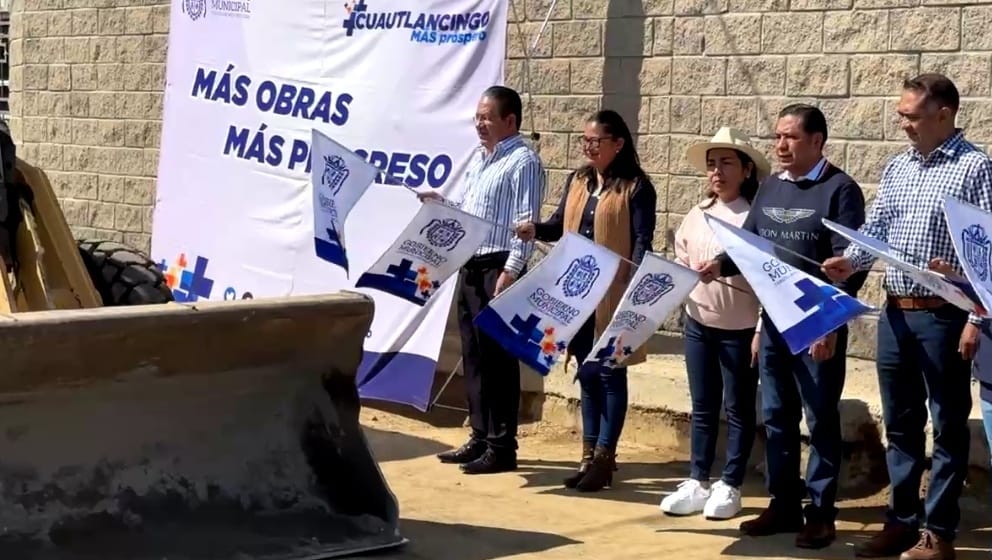 Por: Cortesía Lula Pineda Inicia el 2024 con arranque de obra en calles Maravillas y San Joaquín: Cuautlancingo