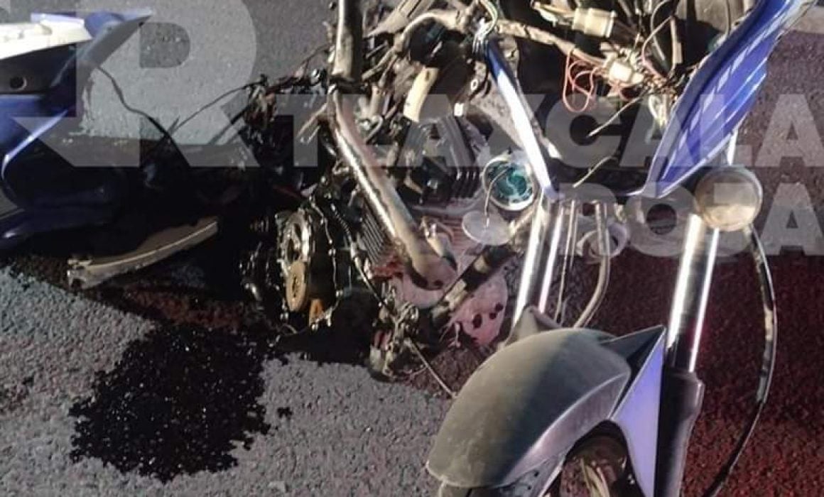 Muere motociclista tras ser aplastado por camión de carga en Huamantla