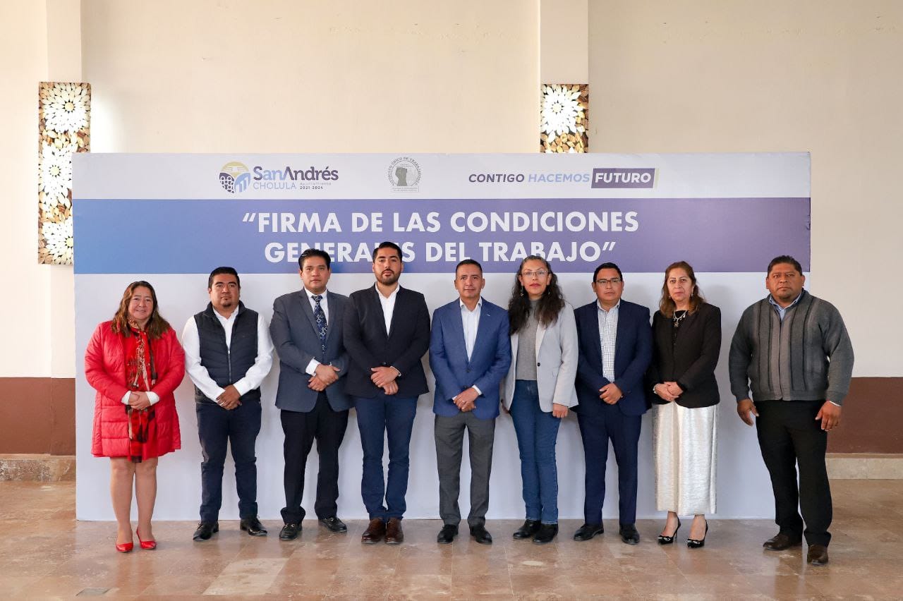 Comunicado oficial Firma ayuntamiento de San Andrés Cholula y sindicato acuerdo laboral