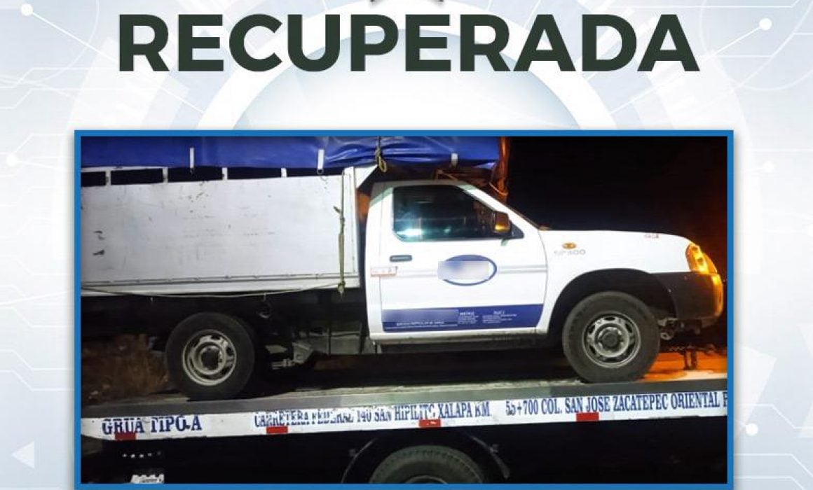 Recupera policía de Huamantla camioneta robada horas antes