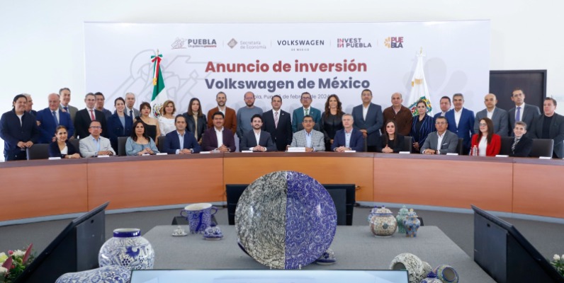 Anuncian inversión de Volkswagen para producir autos eléctricos en Puebla
