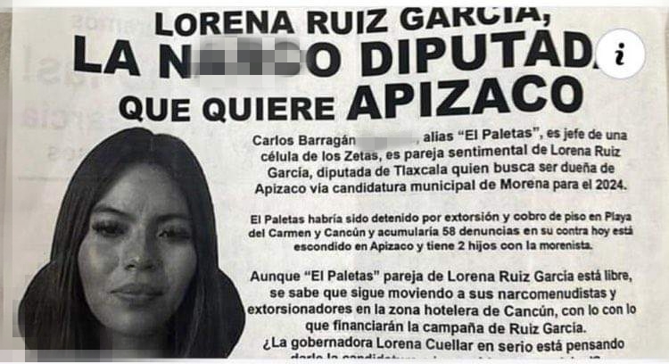 Por: Especial  Volantean Apizaco contra diputada Lorena Ruiz, por presuntos nexos con célula criminal