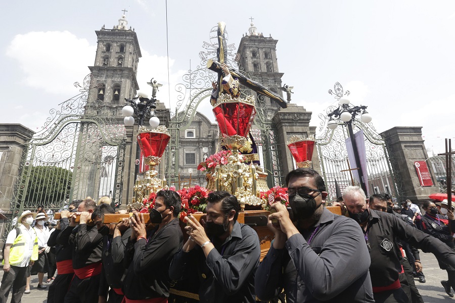  Garantizan Espacio y Seguridad en la 16 de Septiembre para la Procesión del Viernes Santo