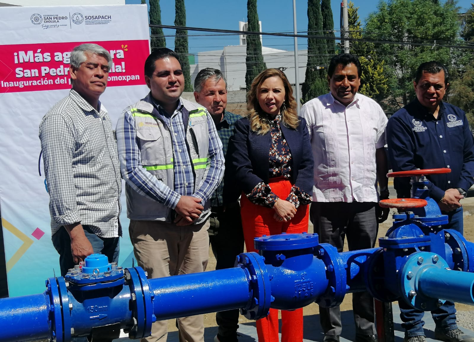 Por: Cortesía Lula Pineda Inauguración del nuevo pozo "Santiago Momoxpan" mejora suministro de agua paotable a 20 mil habitantes