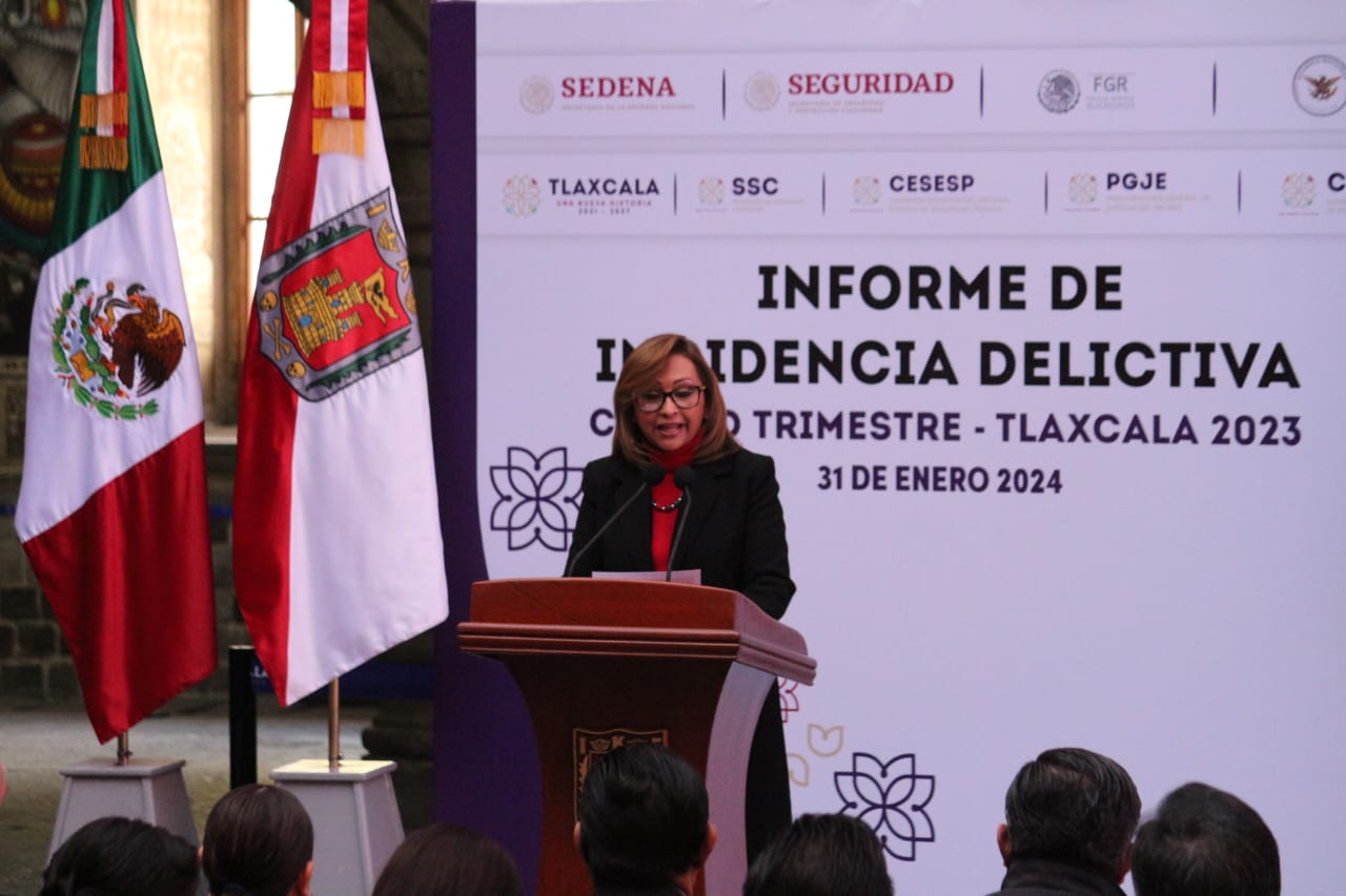 Rinden Informe de incidencia delictiva en Tlaxcala: destacan coordinación