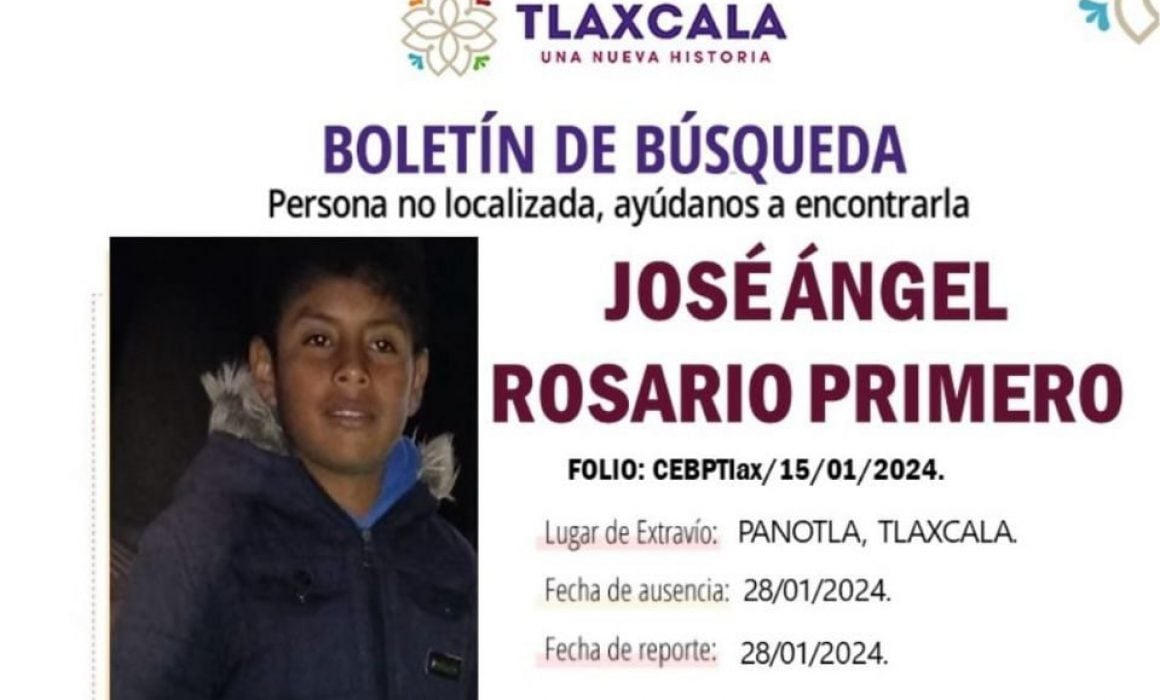 Por: Cortesía Alerta de desaparición: buscan a menor de edad en Panotla
