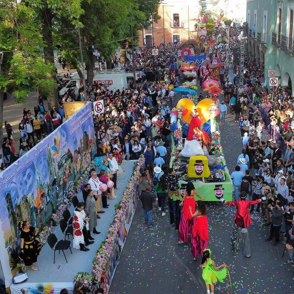 Por: Cortesía Hoy desfile de Carnaval en Tlaxcala, toma precauciones en estas calles