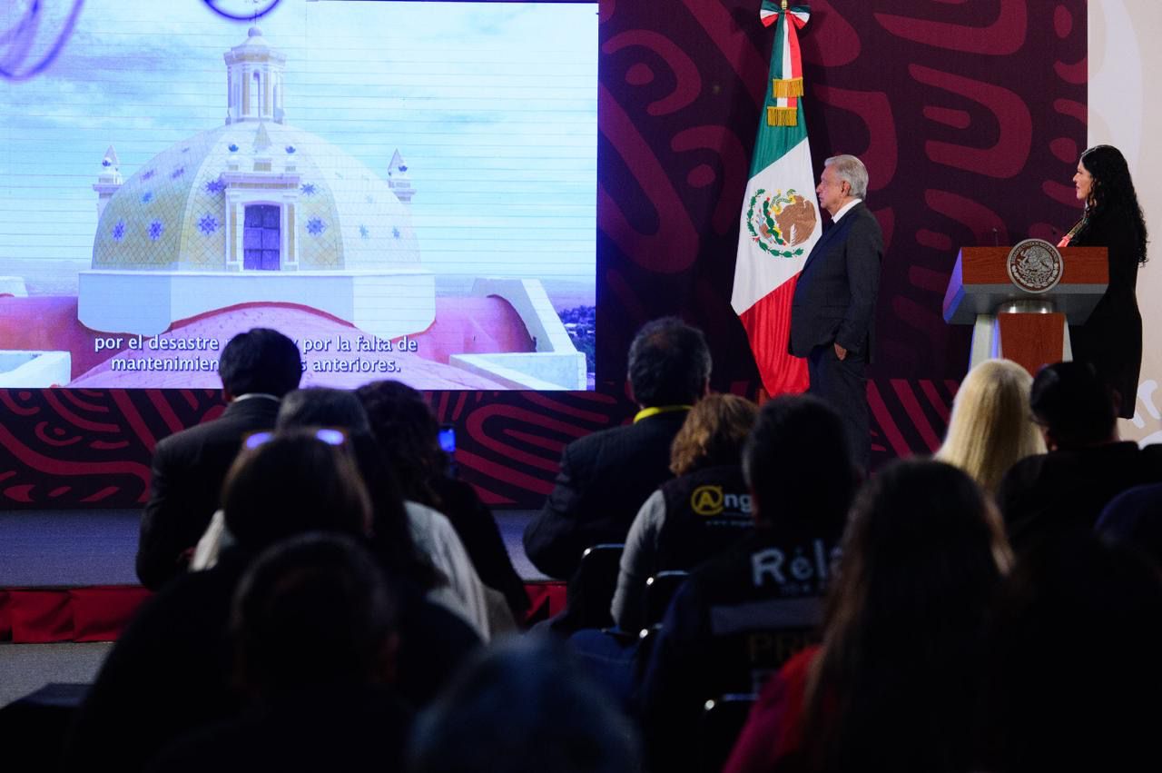 Reconstrucción del patrimonio cultural afectado por sismos al 92.9%, incluido Tlaxcala: Frausto