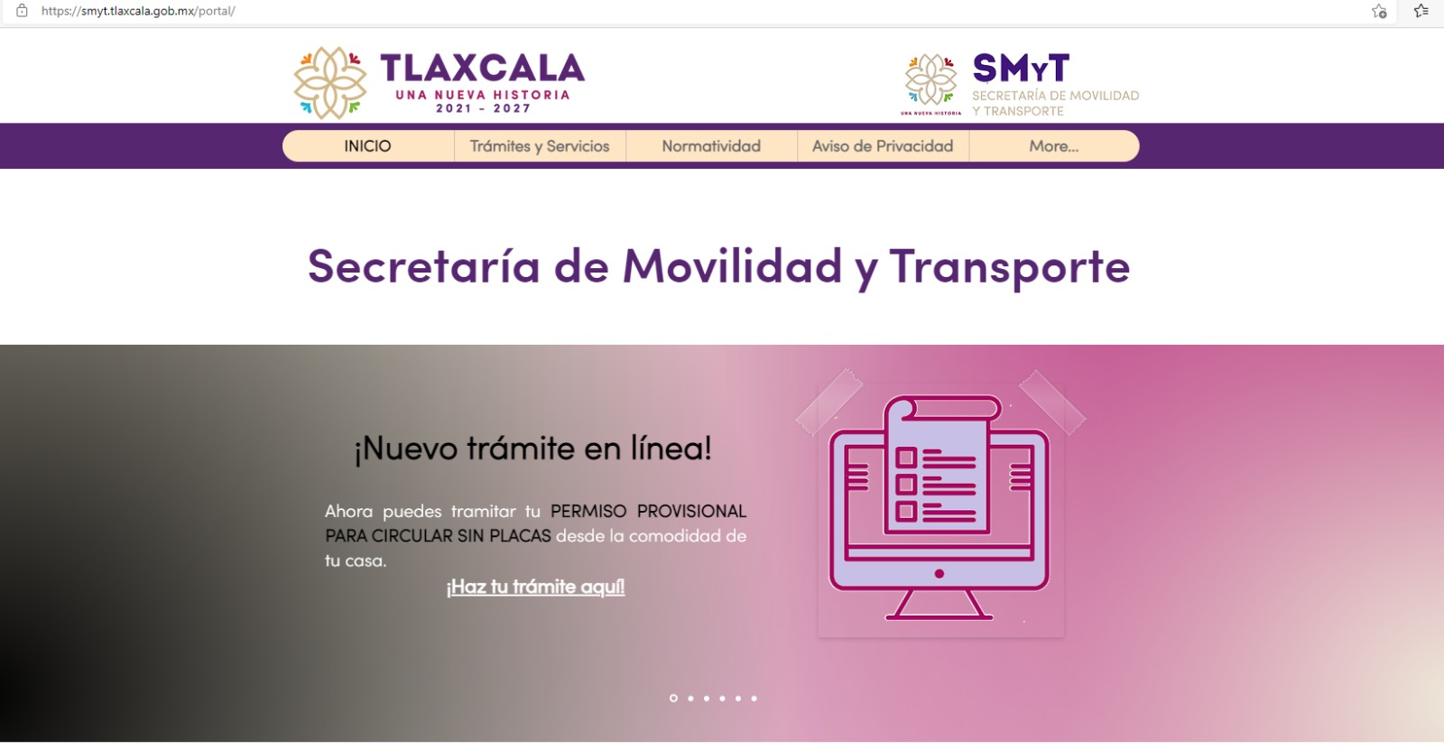  Habilita SMyT trámite en línea del permiso provisional para circular sin placas