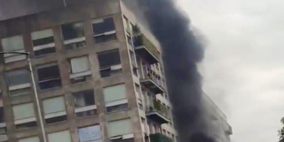 Por: Cortesía Se registró un incendio en un edificio de la alcaldía Azcapotzalco