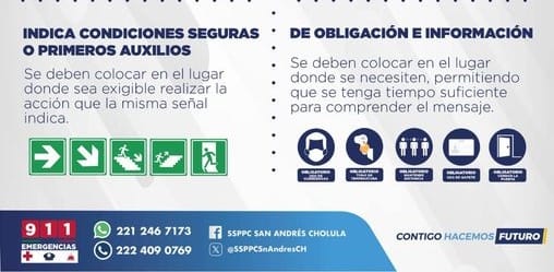 Por: Cortesía Lula Pineda Promueve San Andrés Cholula señalamientos en materia de Protección Civil