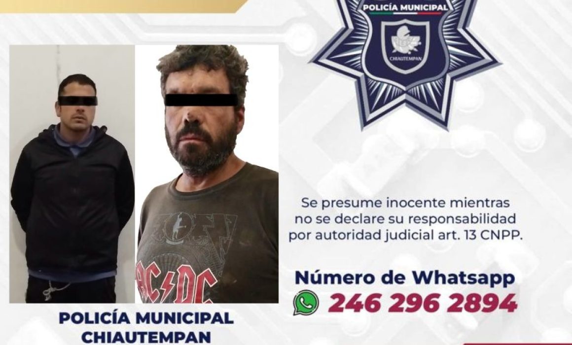 Detiene policía de Chiautempan a 6 sujetos por escandalizar vía pública