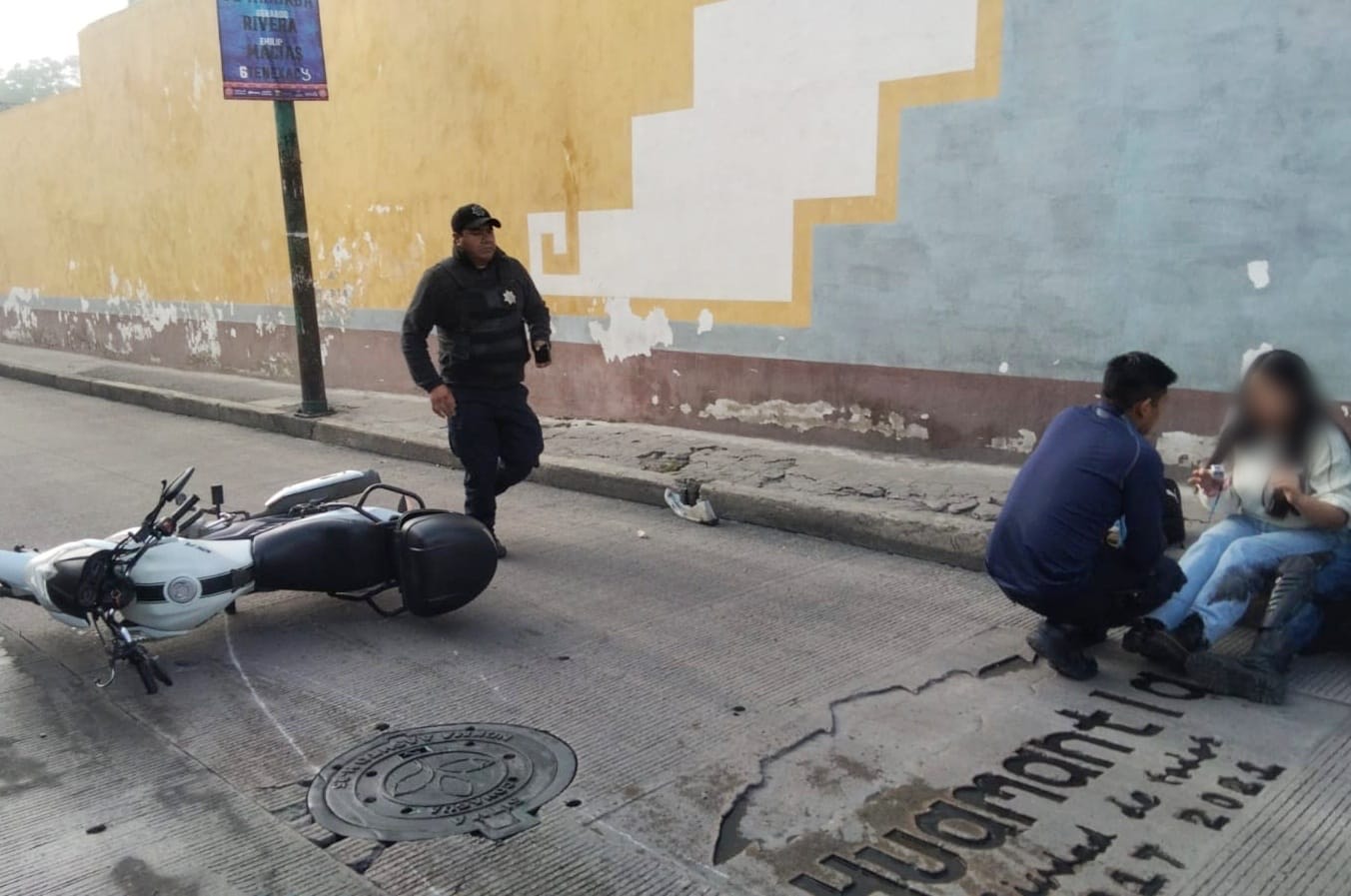 Por: Cortesía Apoya dirección de seguridad pública de Huamantla en incidente de tránsito en la cabecera municipal