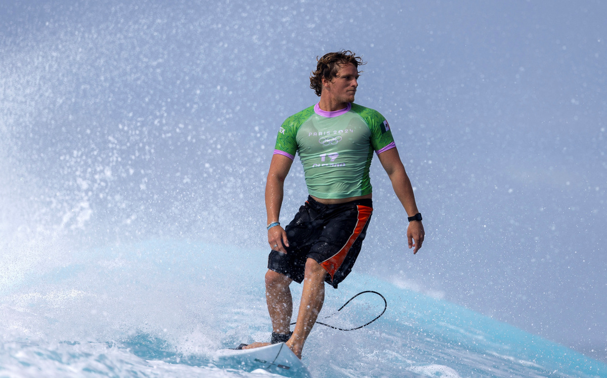 Por: Cortesía Surfista mexicano es eliminado de los Juegos Olímpicos París 2024