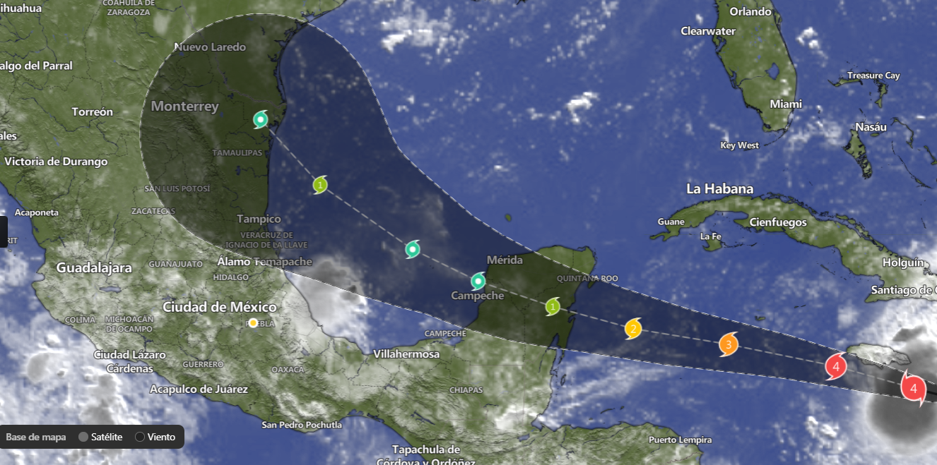 Por: Cortesía Huracán “Beryl” impactara dos veces a estados de México