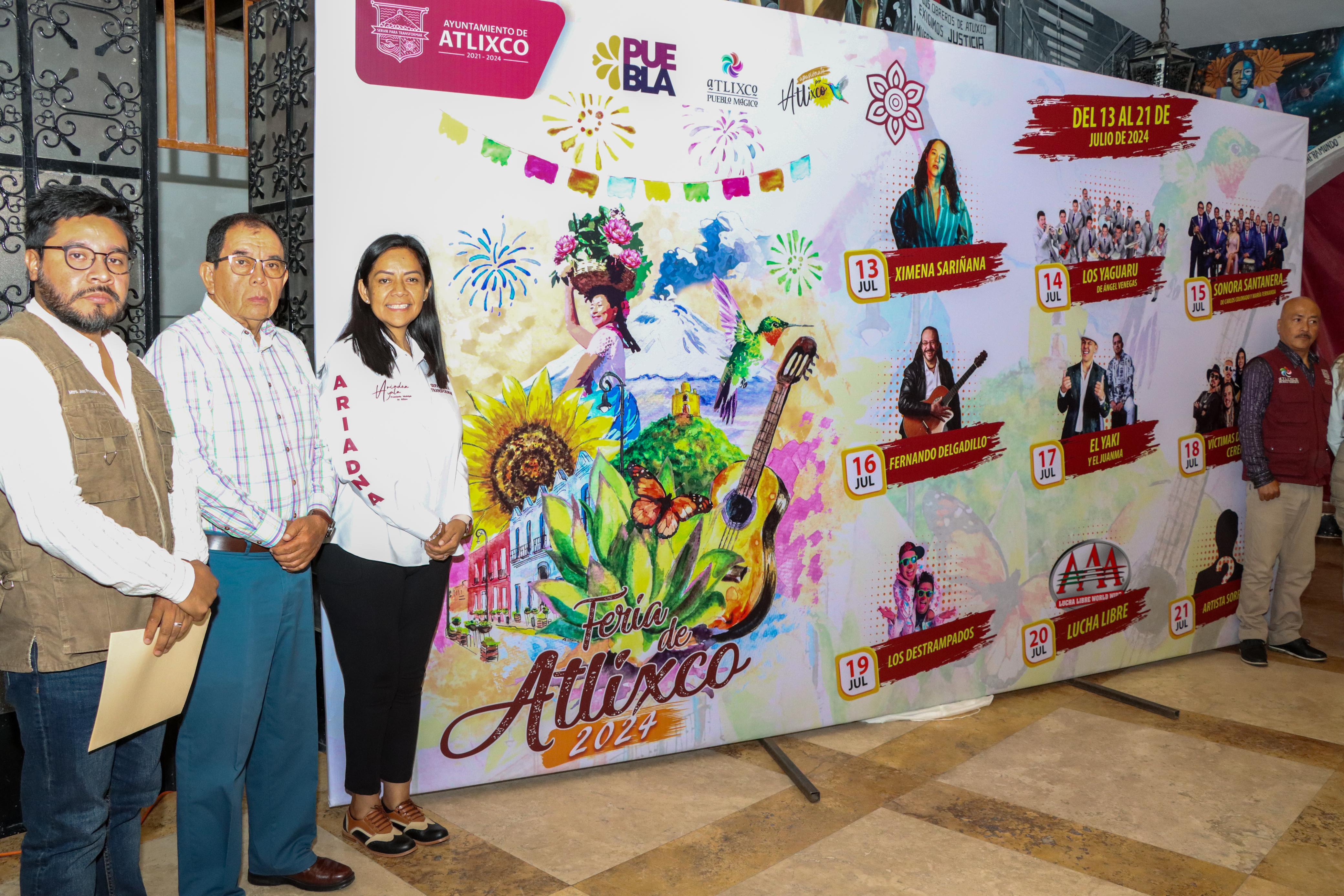 Por: Cortesía Presentan cartelera de la Feria de Atlixco 2024