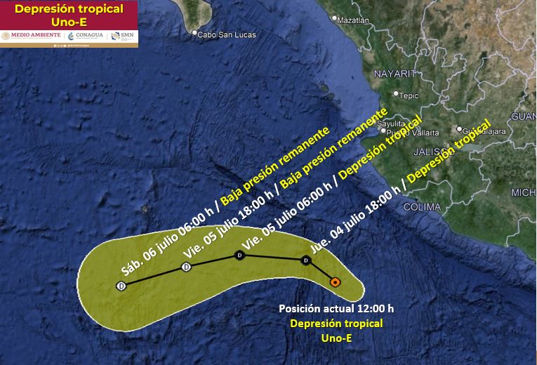 Por: Cortesía Se forma una nueva depresión tropical Aletta