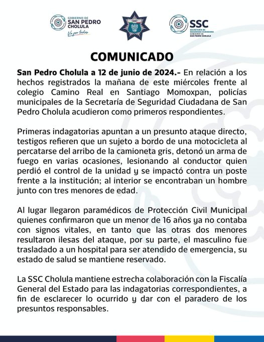 Comunicado oficial COMUNICADO