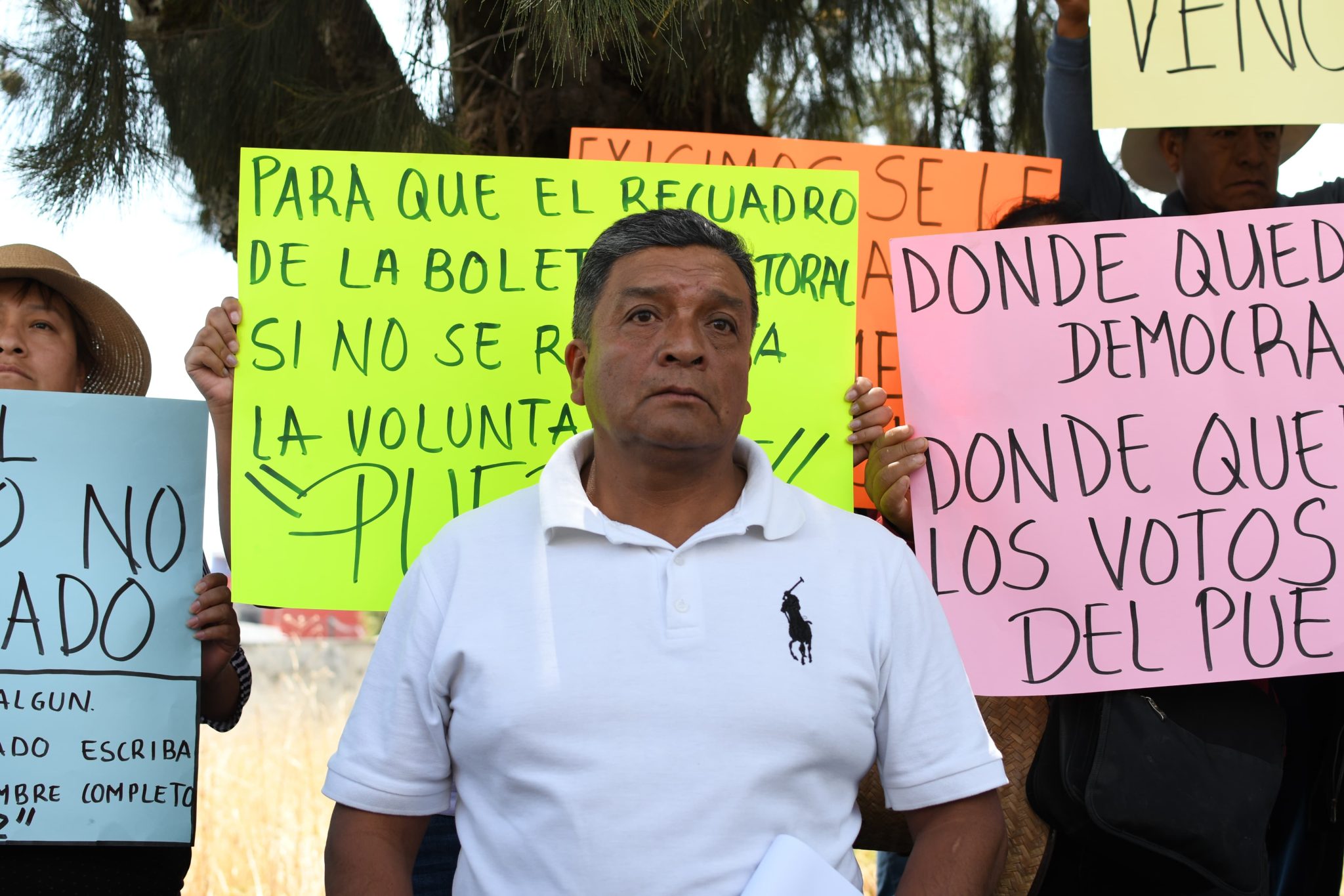 Piden pobladores de Tenanyecac reconocer victoria de candidato no registrado